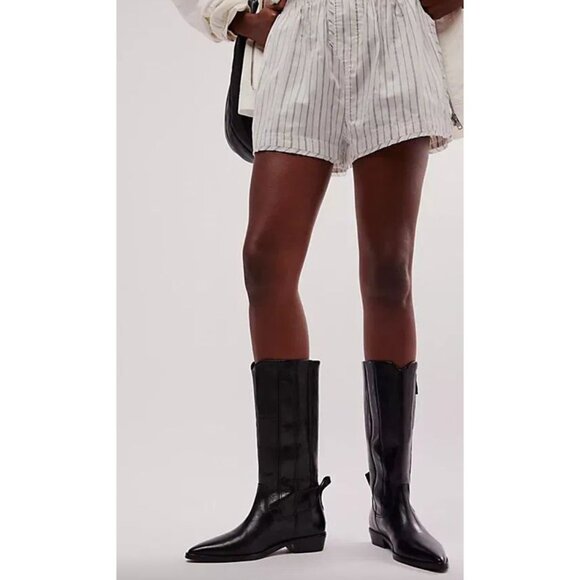 Free People $398 We The Free Allistar Pointed Boots Size 6 in Black Leather - Picture 3 of 11